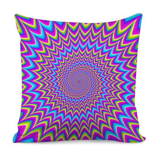 Dizzy Spiral Moving Optical Illusion Pillow Cover