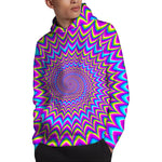 Dizzy Spiral Moving Optical Illusion Pullover Hoodie