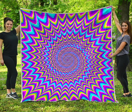 Dizzy Spiral Moving Optical Illusion Quilt