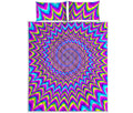 Dizzy Spiral Moving Optical Illusion Quilt Bed Set