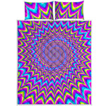 Dizzy Spiral Moving Optical Illusion Quilt Bed Set