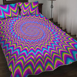 Dizzy Spiral Moving Optical Illusion Quilt Bed Set