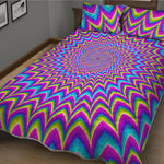 Dizzy Spiral Moving Optical Illusion Quilt Bed Set