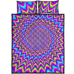 Dizzy Spiral Moving Optical Illusion Quilt Bed Set