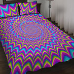 Dizzy Spiral Moving Optical Illusion Quilt Bed Set