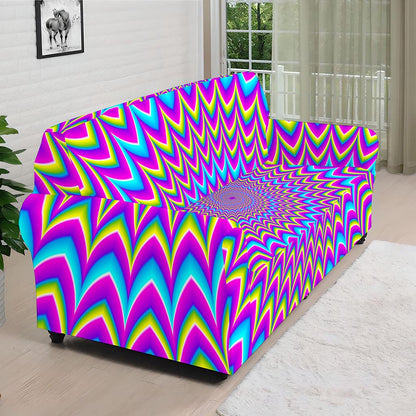 Dizzy Spiral Moving Optical Illusion Sofa Cover