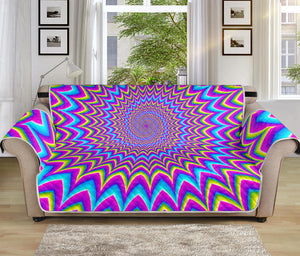 Dizzy Spiral Moving Optical Illusion Sofa Protector