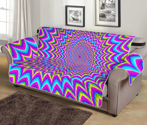 Dizzy Spiral Moving Optical Illusion Sofa Protector