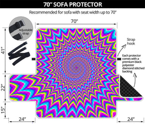 Dizzy Spiral Moving Optical Illusion Sofa Protector