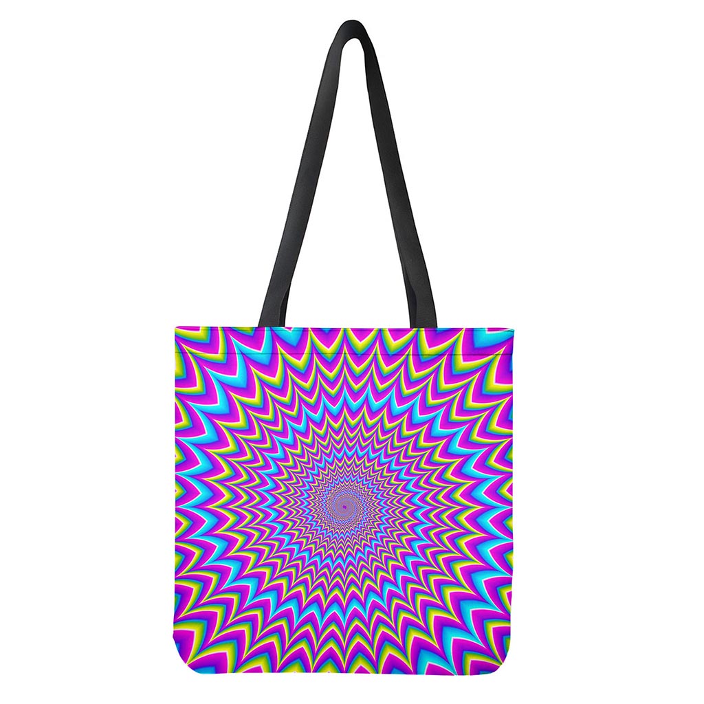 Dizzy Spiral Moving Optical Illusion Tote Bag