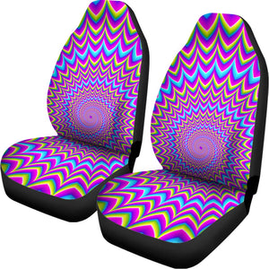 Dizzy Spiral Moving Optical Illusion Universal Fit Car Seat Covers