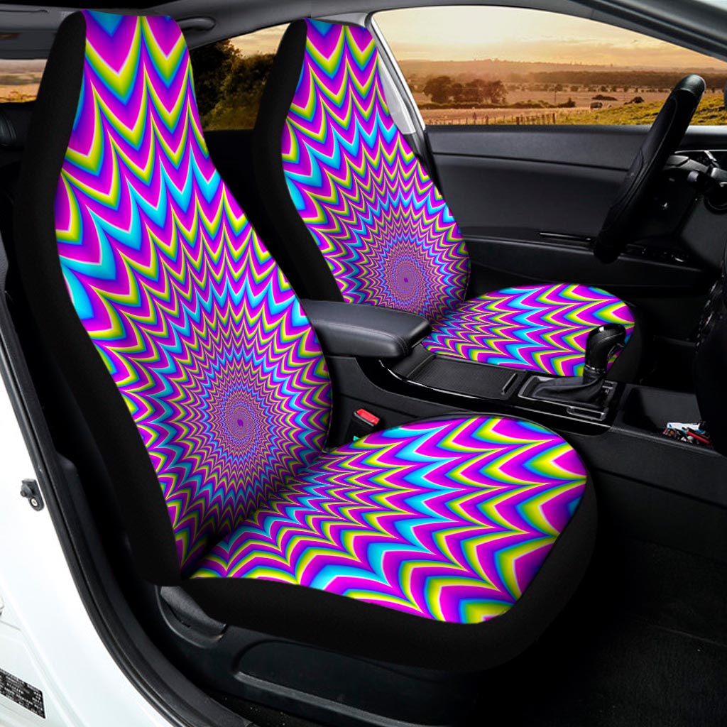 Dizzy Spiral Moving Optical Illusion Universal Fit Car Seat Covers
