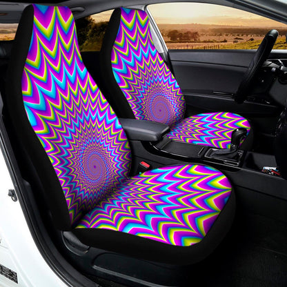 Dizzy Spiral Moving Optical Illusion Universal Fit Car Seat Covers