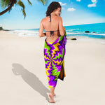 Dizzy Vortex Moving Optical Illusion Beach Sarong Wrap