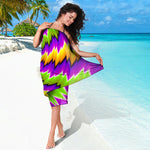 Dizzy Vortex Moving Optical Illusion Beach Sarong Wrap