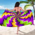Dizzy Vortex Moving Optical Illusion Beach Sarong Wrap