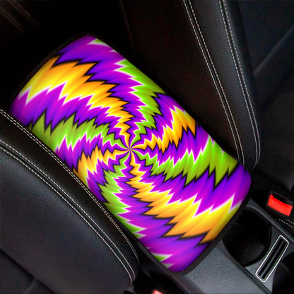 Dizzy Vortex Moving Optical Illusion Car Center Console Cover
