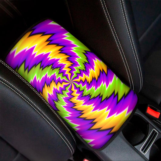 Dizzy Vortex Moving Optical Illusion Car Center Console Cover