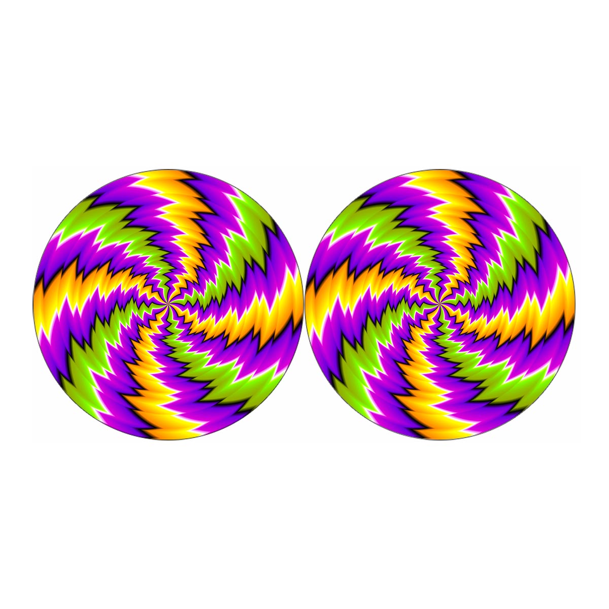 Dizzy Vortex Moving Optical Illusion Car Coasters