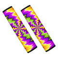 Dizzy Vortex Moving Optical Illusion Car Seat Belt Covers