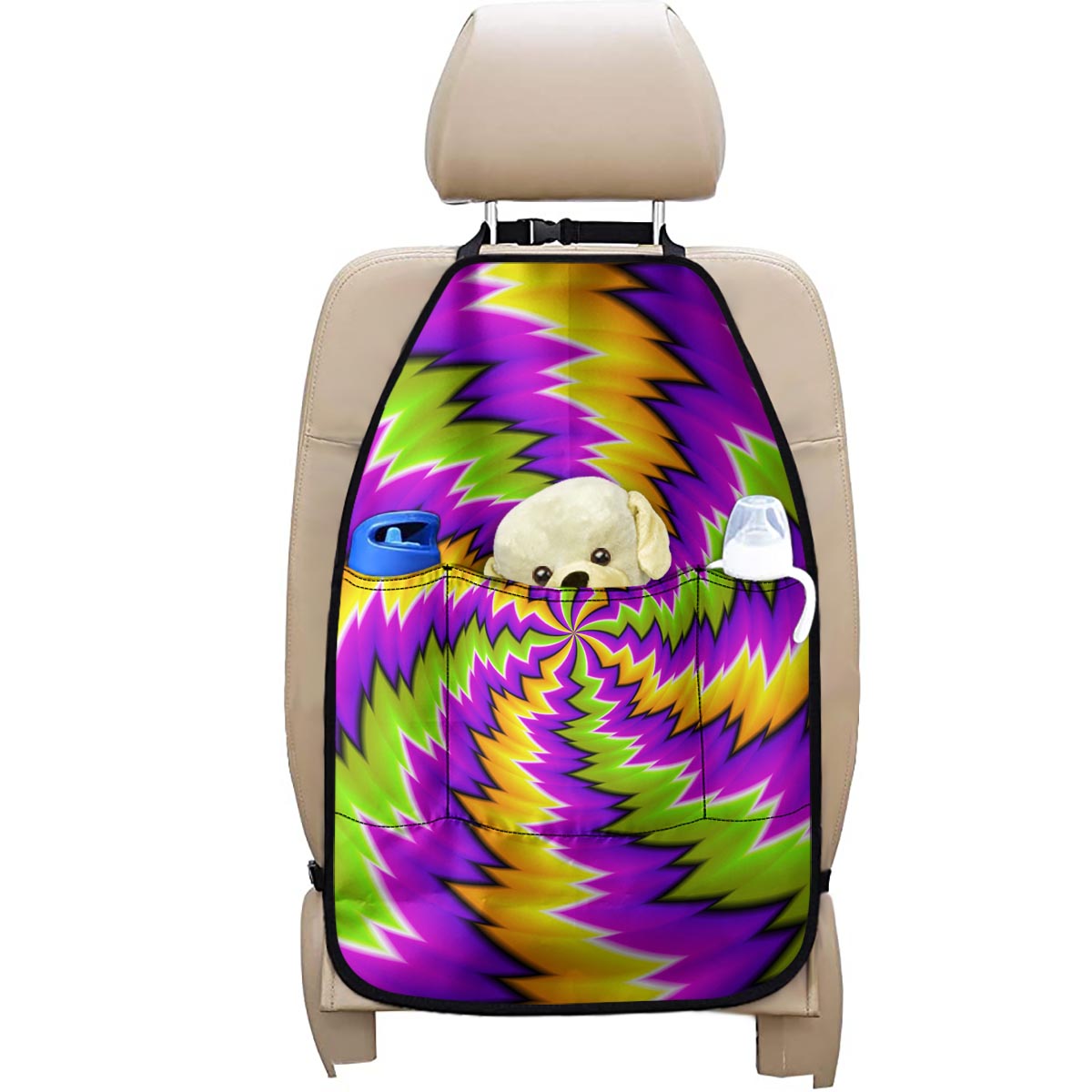Dizzy Vortex Moving Optical Illusion Car Seat Organizers