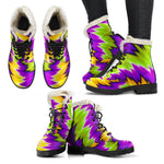 Dizzy Vortex Moving Optical Illusion Comfy Boots GearFrost