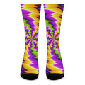 Dizzy Vortex Moving Optical Illusion Crew Socks