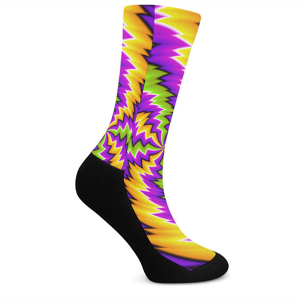 Dizzy Vortex Moving Optical Illusion Crew Socks
