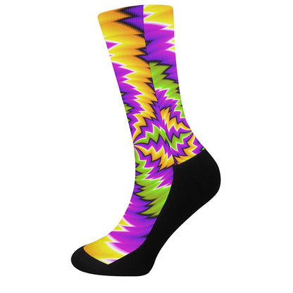 Dizzy Vortex Moving Optical Illusion Crew Socks