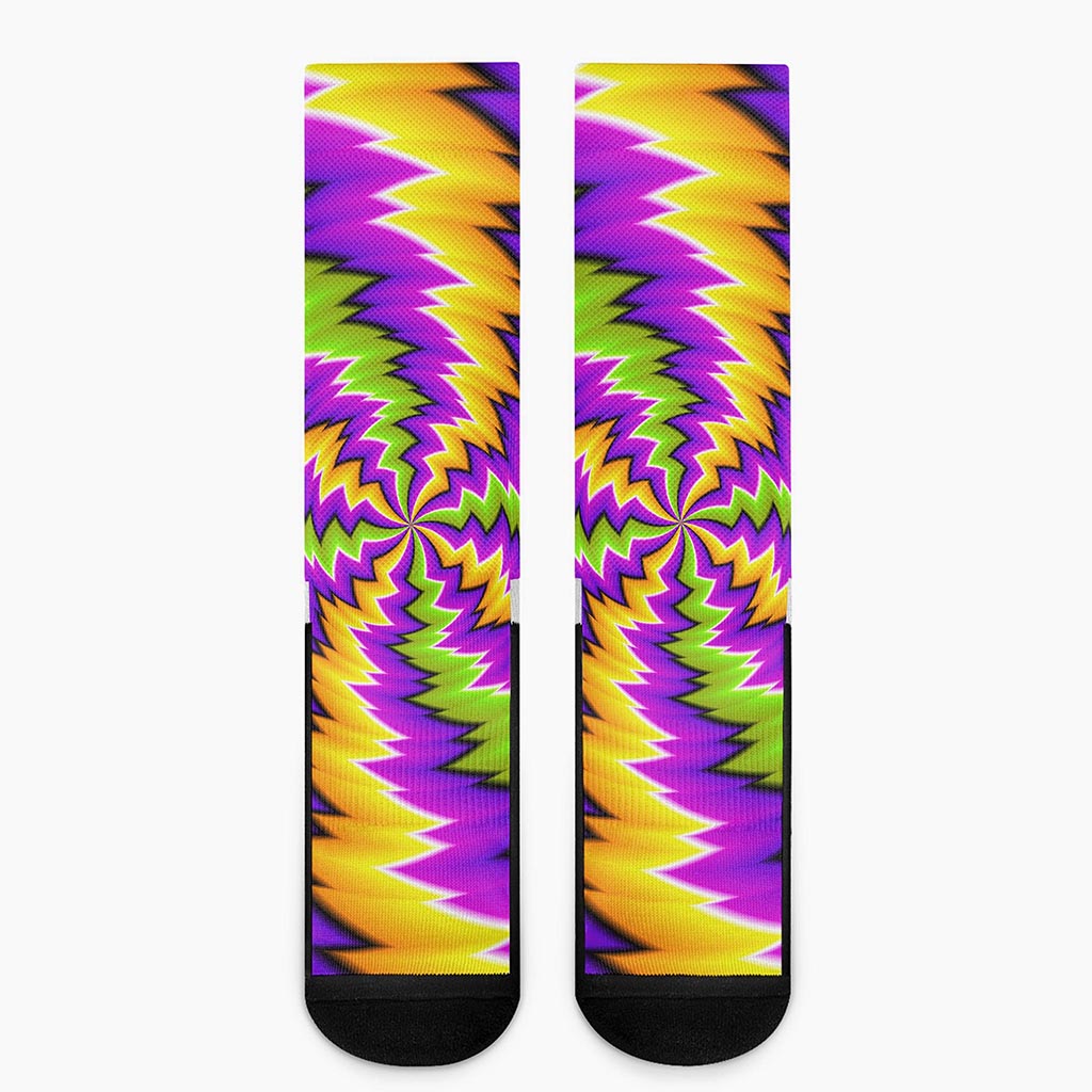 Dizzy Vortex Moving Optical Illusion Crew Socks