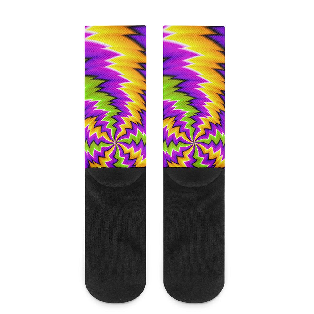 Dizzy Vortex Moving Optical Illusion Crew Socks