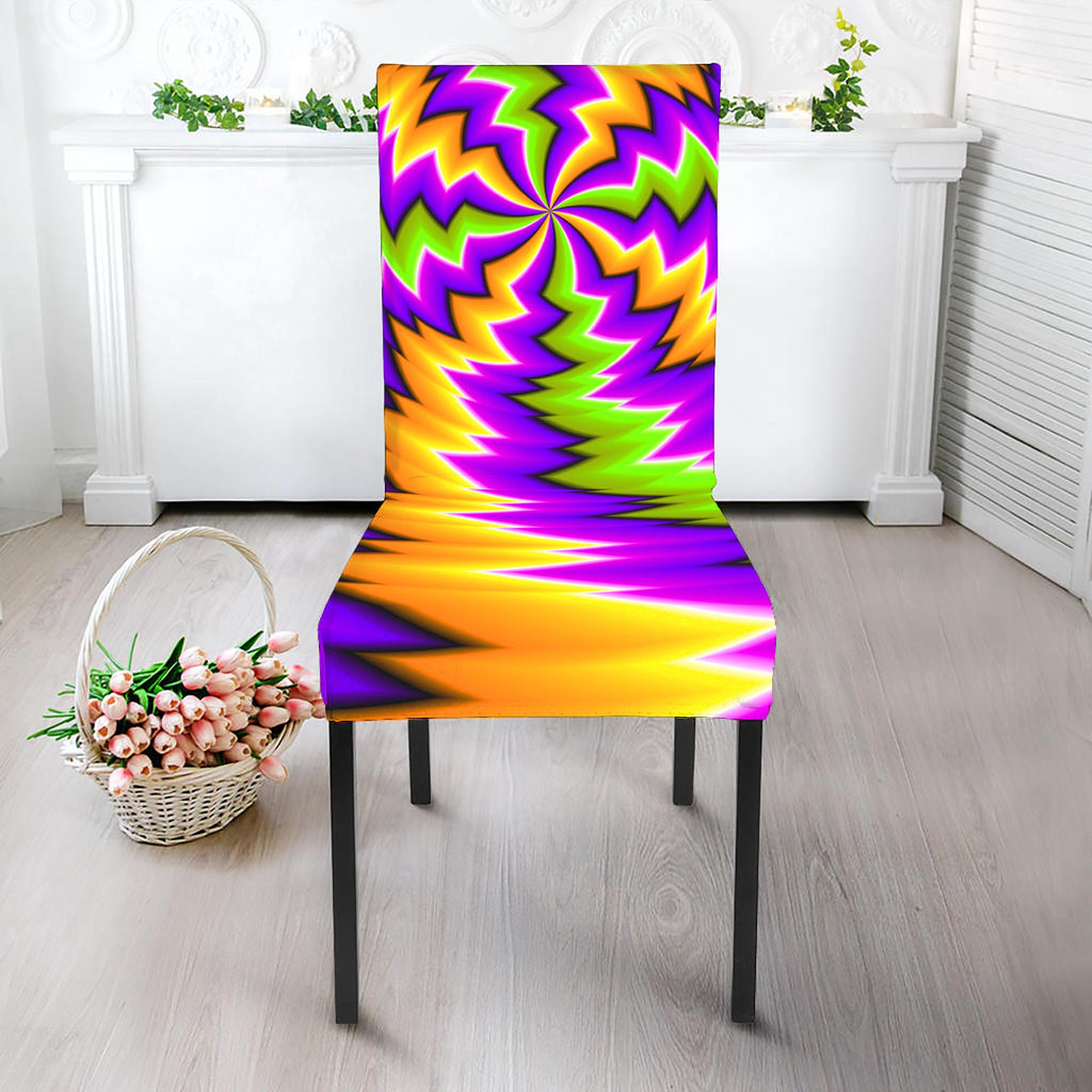 Dizzy Vortex Moving Optical Illusion Dining Chair Slipcover