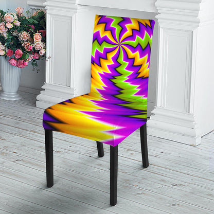 Dizzy Vortex Moving Optical Illusion Dining Chair Slipcover