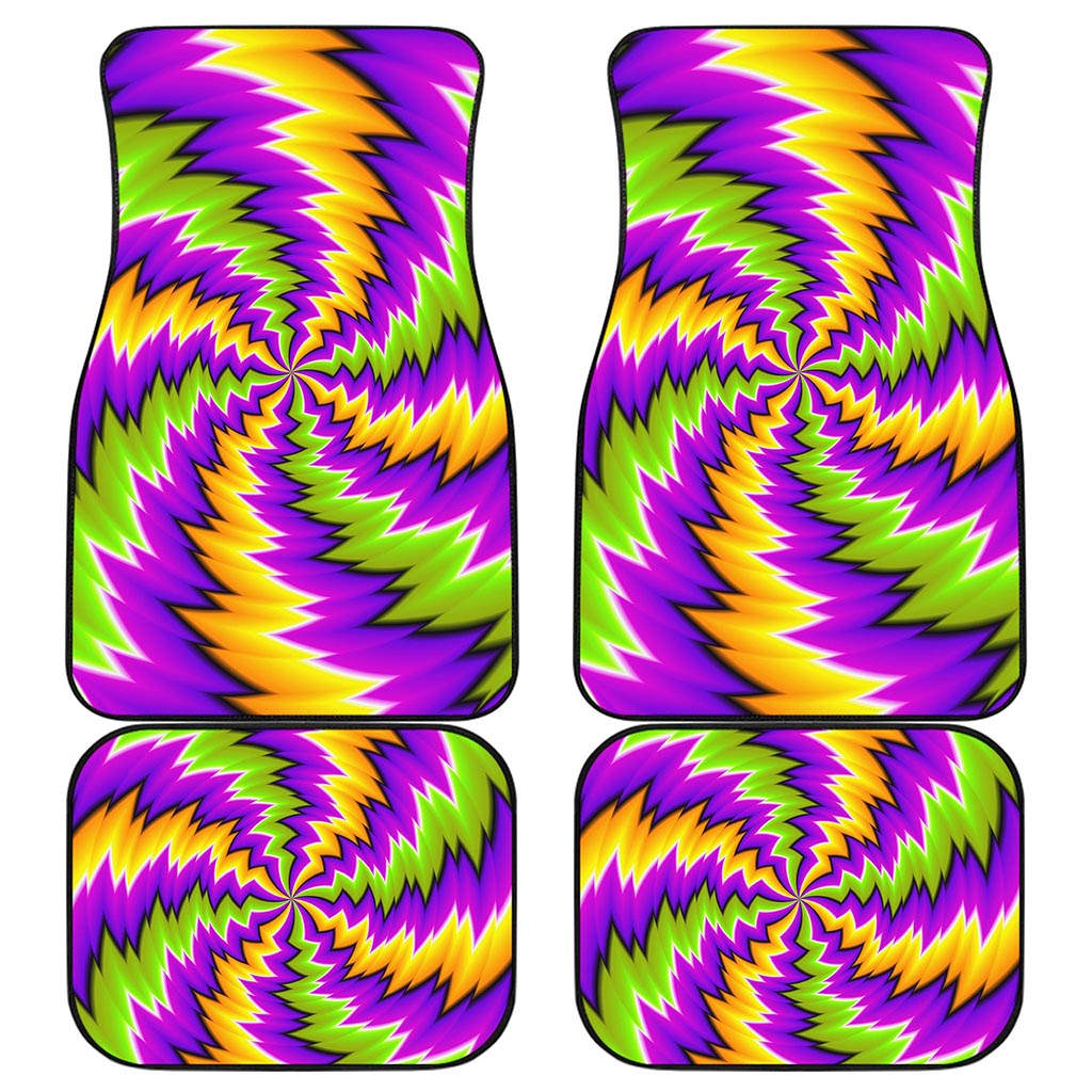 Dizzy Vortex Moving Optical Illusion Front and Back Car Floor Mats