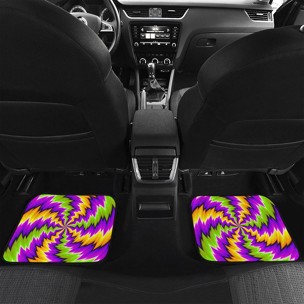 Dizzy Vortex Moving Optical Illusion Front and Back Car Floor Mats