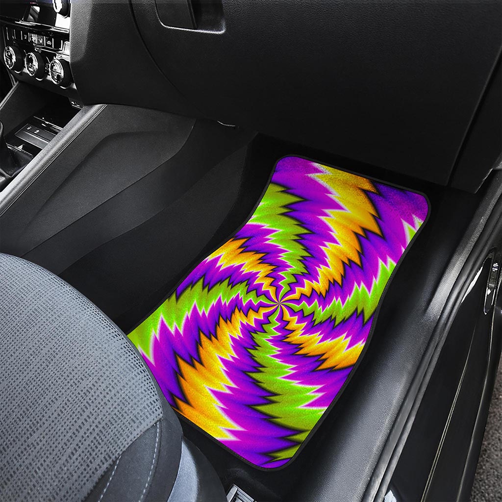 Dizzy Vortex Moving Optical Illusion Front and Back Car Floor Mats