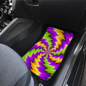 Dizzy Vortex Moving Optical Illusion Front and Back Car Floor Mats