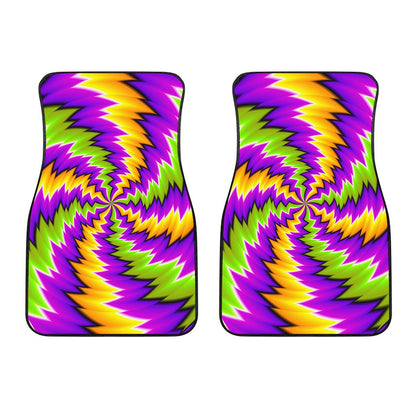 Dizzy Vortex Moving Optical Illusion Front Car Floor Mats