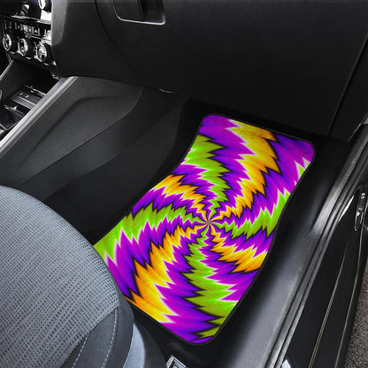 Dizzy Vortex Moving Optical Illusion Front Car Floor Mats