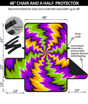 Dizzy Vortex Moving Optical Illusion Half Sofa Protector