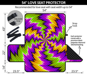 Dizzy Vortex Moving Optical Illusion Loveseat Protector