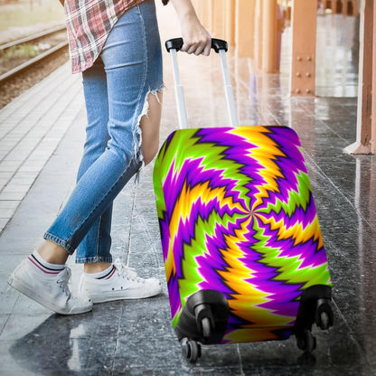 Dizzy Vortex Moving Optical Illusion Luggage Cover GearFrost