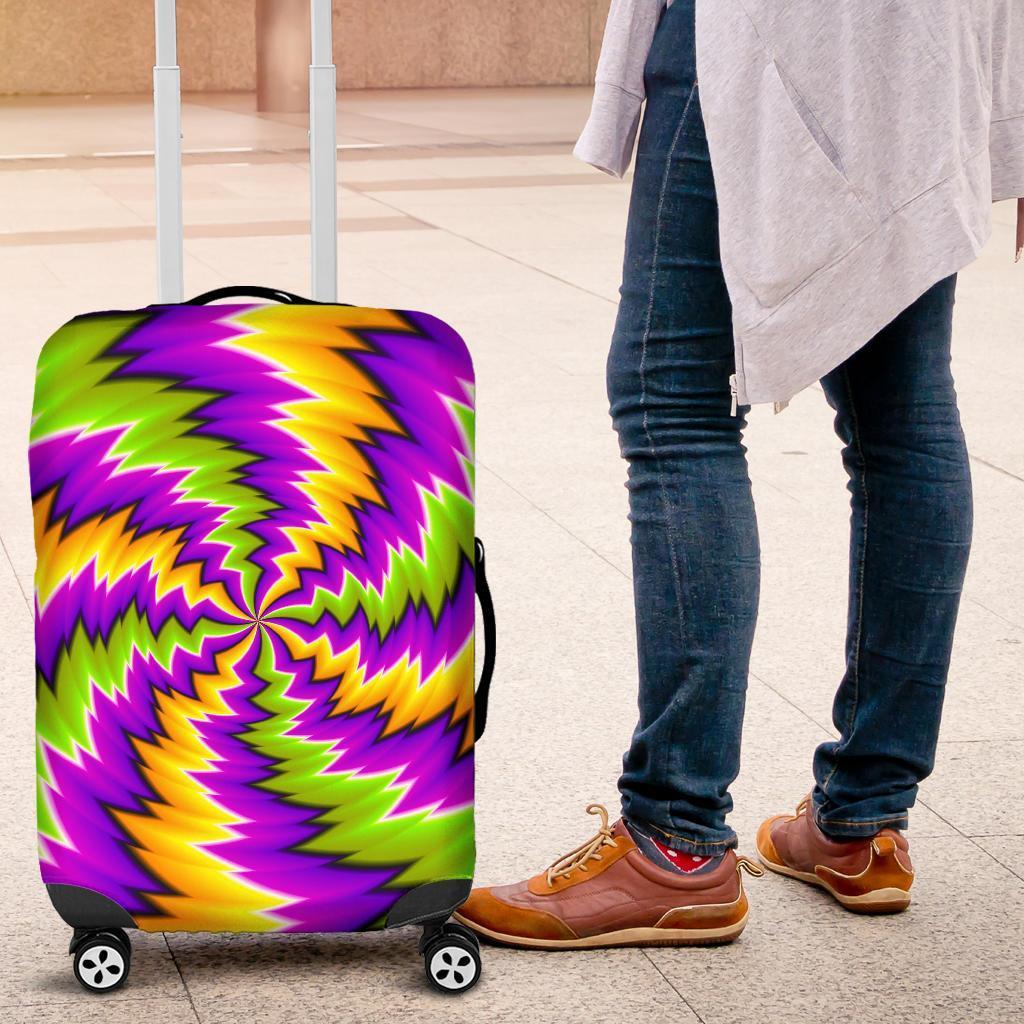 Dizzy Vortex Moving Optical Illusion Luggage Cover GearFrost