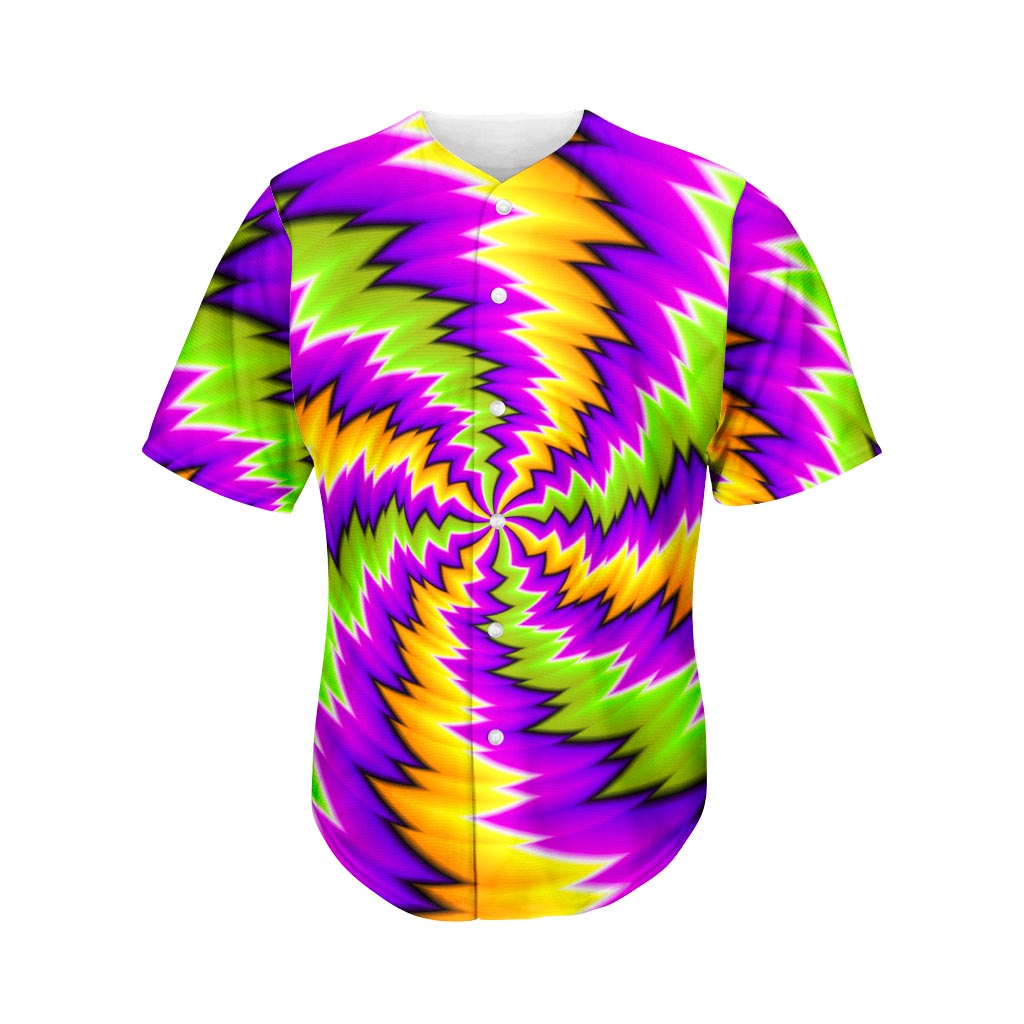 Dizzy Vortex Moving Optical Illusion Men's Baseball Jersey