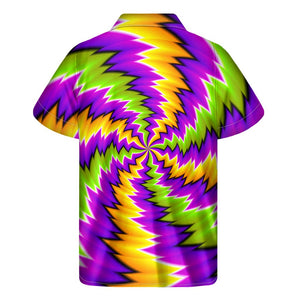 Dizzy Vortex Moving Optical Illusion Men's Short Sleeve Shirt