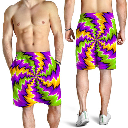 Dizzy Vortex Moving Optical Illusion Men's Shorts