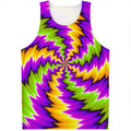 Dizzy Vortex Moving Optical Illusion Men's Tank Top