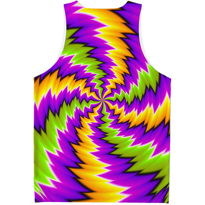 Dizzy Vortex Moving Optical Illusion Men's Tank Top