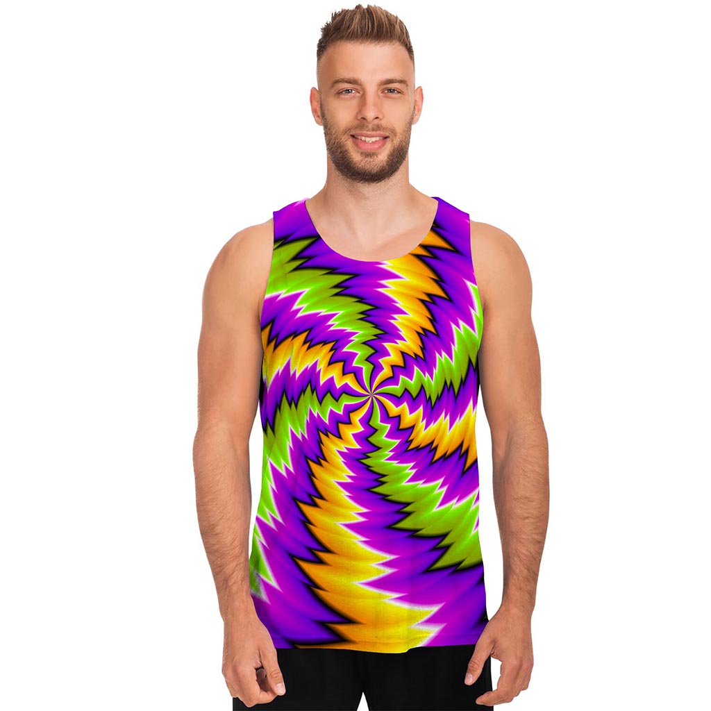 Dizzy Vortex Moving Optical Illusion Men's Tank Top