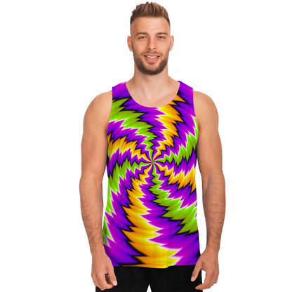 Dizzy Vortex Moving Optical Illusion Men's Tank Top